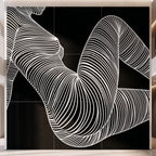 COUTURE | Reclining Minimalist Female Form Op Art | Luxury Multi-Print Wall Art | 1-Of-1