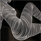 COUTURE | Reclining Minimalist Female Form Op Art | Luxury Multi-Print Wall Art | 1-Of-1