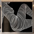 COUTURE | Reclining Minimalist Female Form Op Art | Luxury Multi-Print Wall Art | 1-Of-1