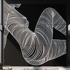 COUTURE | Reclining Minimalist Female Form Op Art | Luxury Multi-Print Wall Art | 1-Of-1