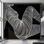 COUTURE | Reclining Minimalist Female Form Op Art | Luxury Multi-Print Wall Art | 1-Of-1