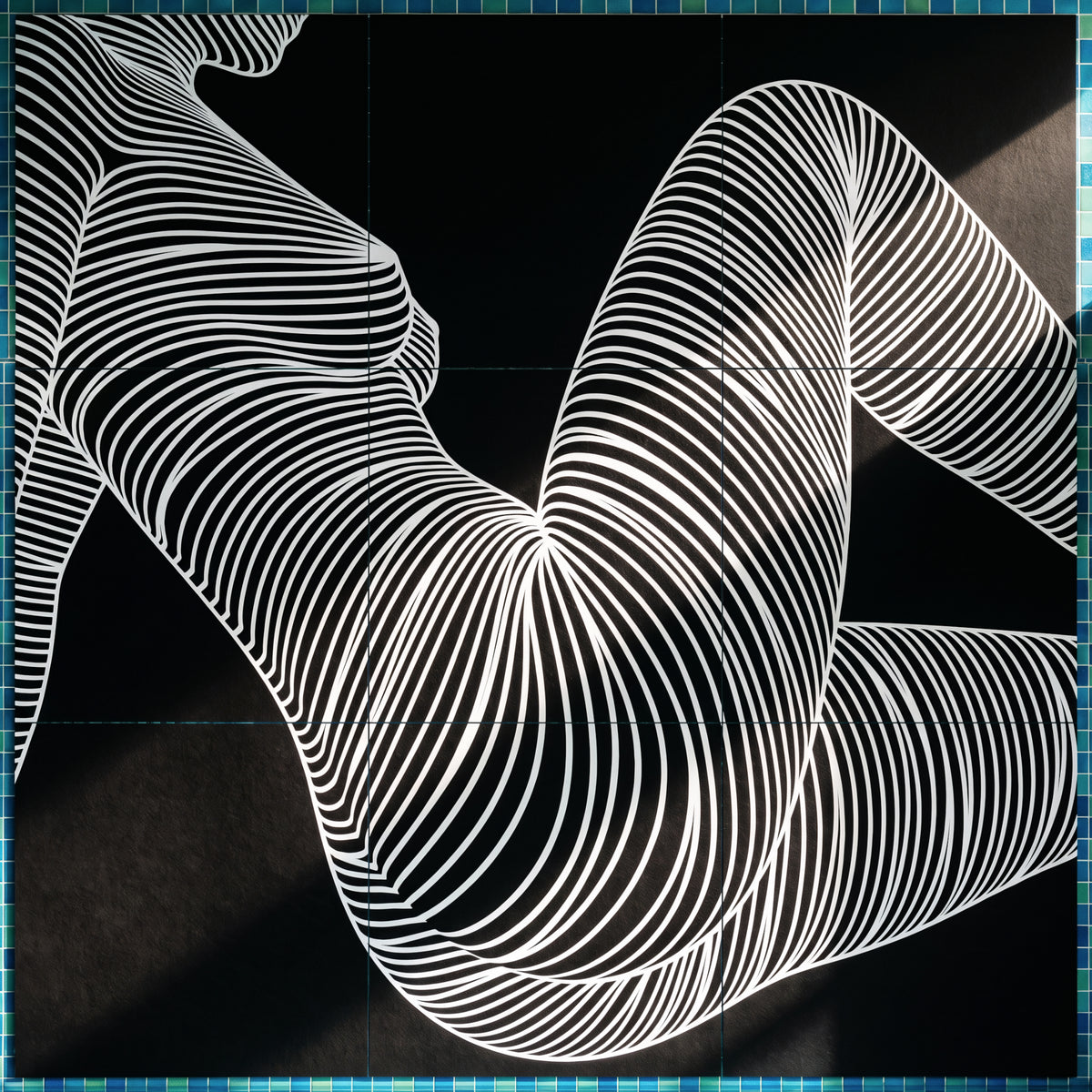 COUTURE | Reclining Minimalist Female Form Op Art | Luxury Multi-Print Wall Art | 1-Of-1