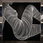 COUTURE | Reclining Minimalist Female Form Op Art | Luxury Multi-Print Wall Art | 1-Of-1