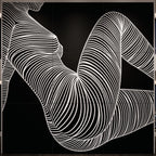 COUTURE | Reclining Minimalist Female Form Op Art | Luxury Multi-Print Wall Art | 1-Of-1