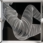 COUTURE | Reclining Minimalist Female Form Op Art | Luxury Multi-Print Wall Art | 1-Of-1