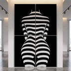 CURVES | Minimalist Female Silhouette Op Art | Multi-Print Luxury Wall Art