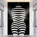 CURVES | Minimalist Female Silhouette Op Art | Multi-Print Luxury Wall Art
