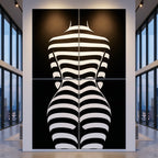 CURVES | Minimalist Female Silhouette Op Art | Multi-Print Luxury Wall Art