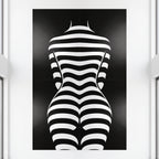 CURVES | Minimalist Female Silhouette Op Art | Multi-Print Luxury Wall Art