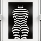 CURVES | Minimalist Female Silhouette Op Art | Multi-Print Luxury Wall Art