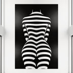 CURVES | Minimalist Female Silhouette Op Art | Multi-Print Luxury Wall Art