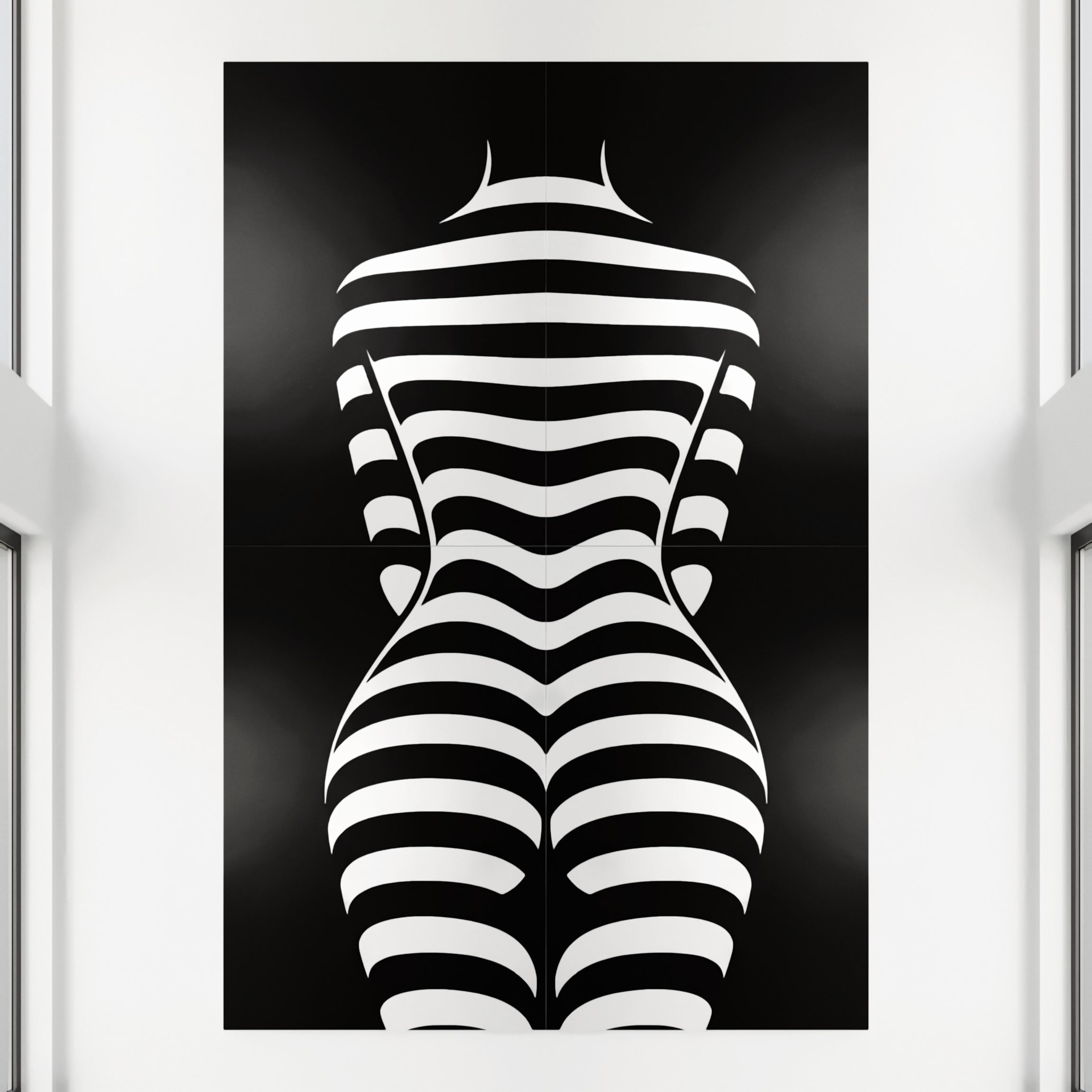 CURVES | Minimalist Female Silhouette Op Art | Multi-Print Luxury Wall Art