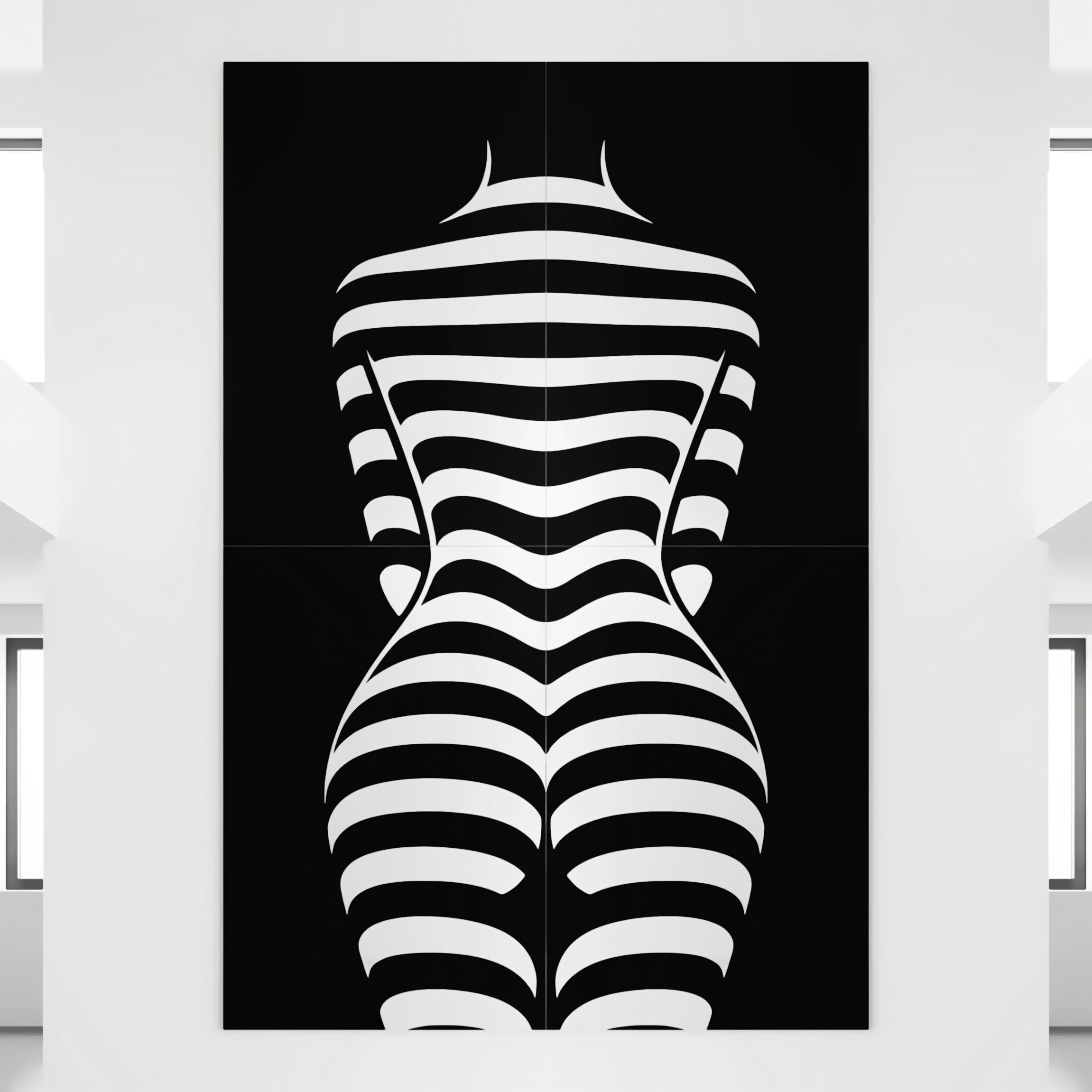 CURVES | Minimalist Female Silhouette Op Art | Multi-Print Luxury Wall Art