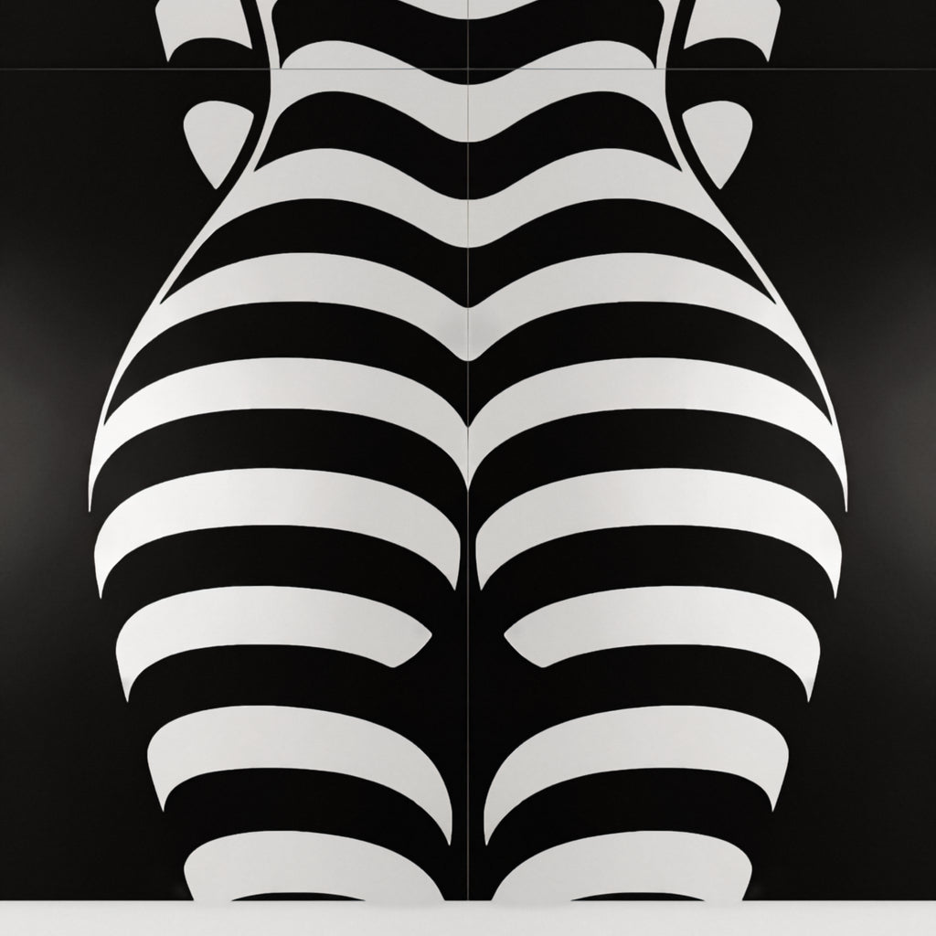 CURVES | Minimalist Female Silhouette Op Art | Multi-Print Luxury Wall Art