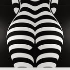 CURVES | Minimalist Female Silhouette Op Art | Multi-Print Luxury Wall Art