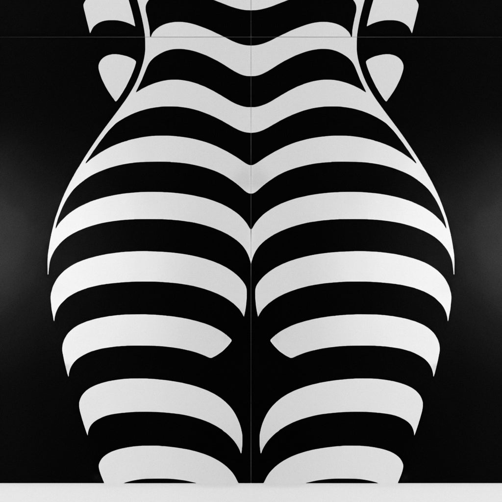 CURVES | Minimalist Female Silhouette Op Art | Multi-Print Luxury Wall Art