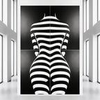 CURVES | Minimalist Female Silhouette Op Art | Multi-Print Luxury Wall Art