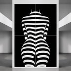 CURVES | Minimalist Female Silhouette Op Art | Multi-Print Luxury Wall Art