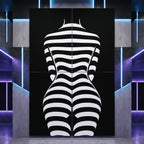 CURVES | Minimalist Female Silhouette Op Art | Multi-Print Luxury Wall Art