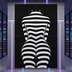CURVES | Minimalist Female Silhouette Op Art | Multi-Print Luxury Wall Art