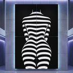 CURVES | Minimalist Female Silhouette Op Art | Multi-Print Luxury Wall Art