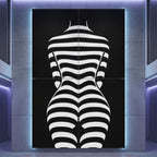 CURVES | Minimalist Female Silhouette Op Art | Multi-Print Luxury Wall Art