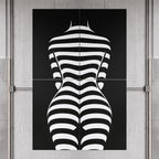 CURVES | Minimalist Female Silhouette Op Art | Multi-Print Luxury Wall Art