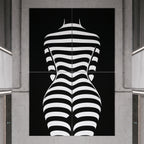CURVES | Minimalist Female Silhouette Op Art | Multi-Print Luxury Wall Art