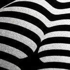 CURVES | Abstract Female Silhouette Op Art Print | B&W Minimalist Wall Art
