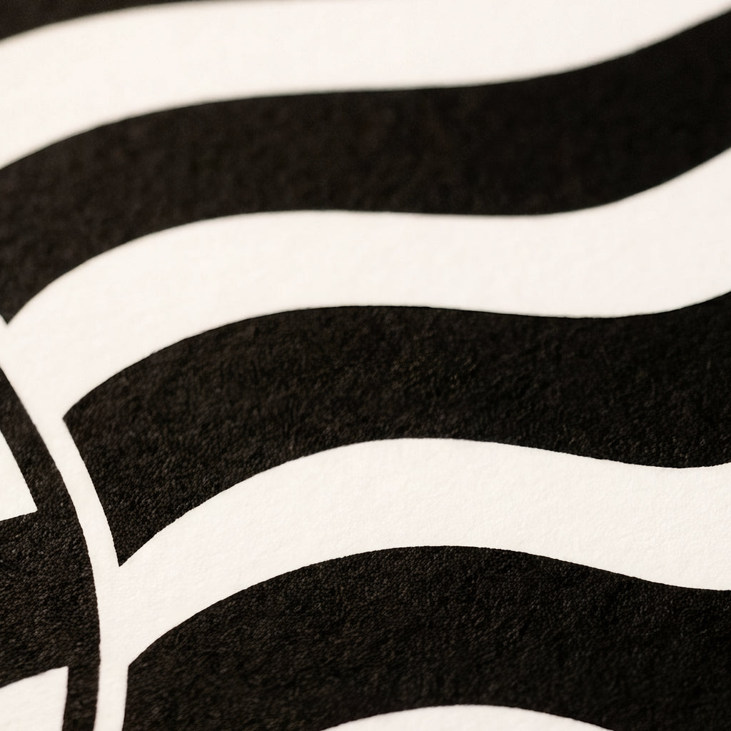 CURVES | Abstract Female Silhouette Op Art Print | B&W Minimalist Wall Art