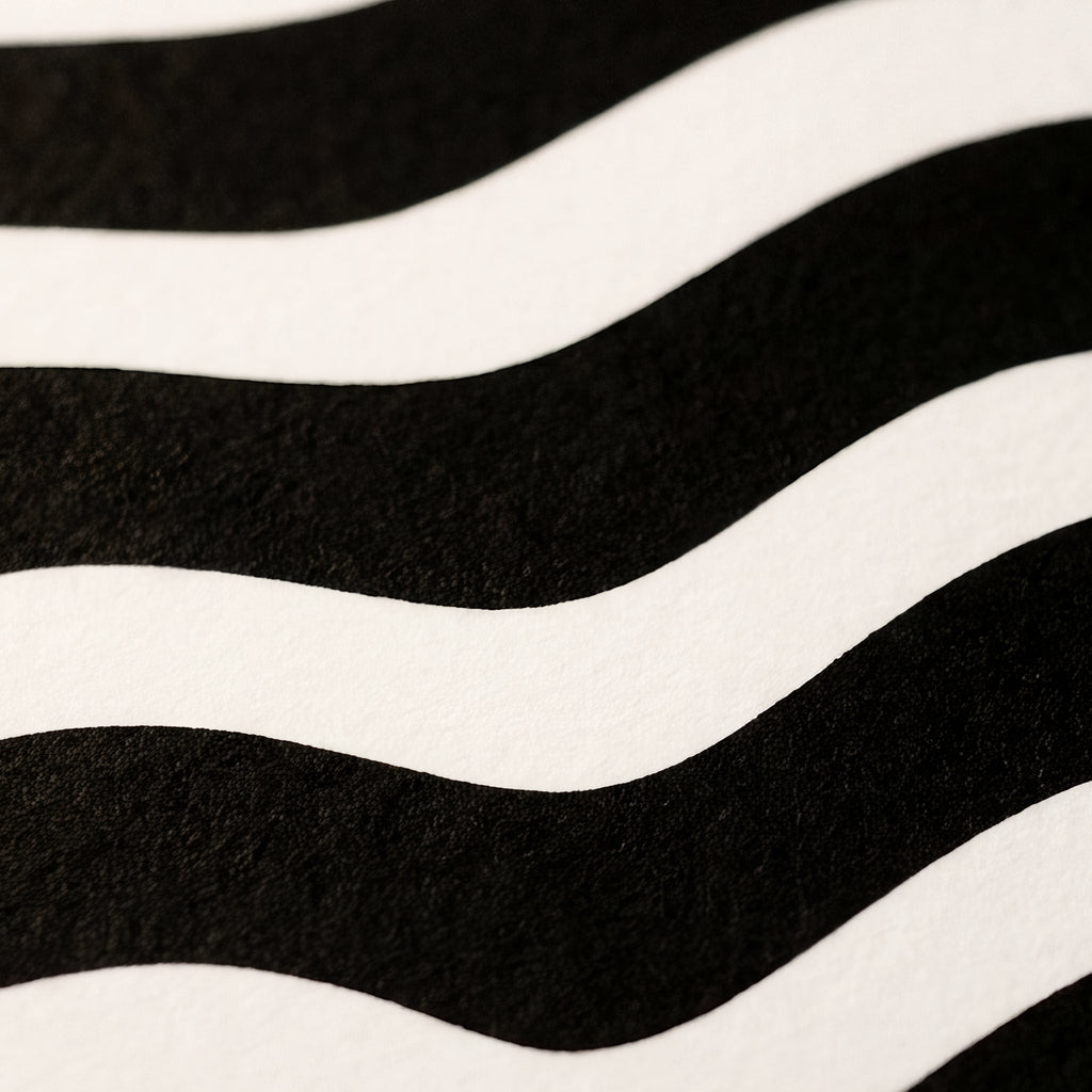 CURVES | Abstract Female Silhouette Op Art Print | B&W Minimalist Wall Art