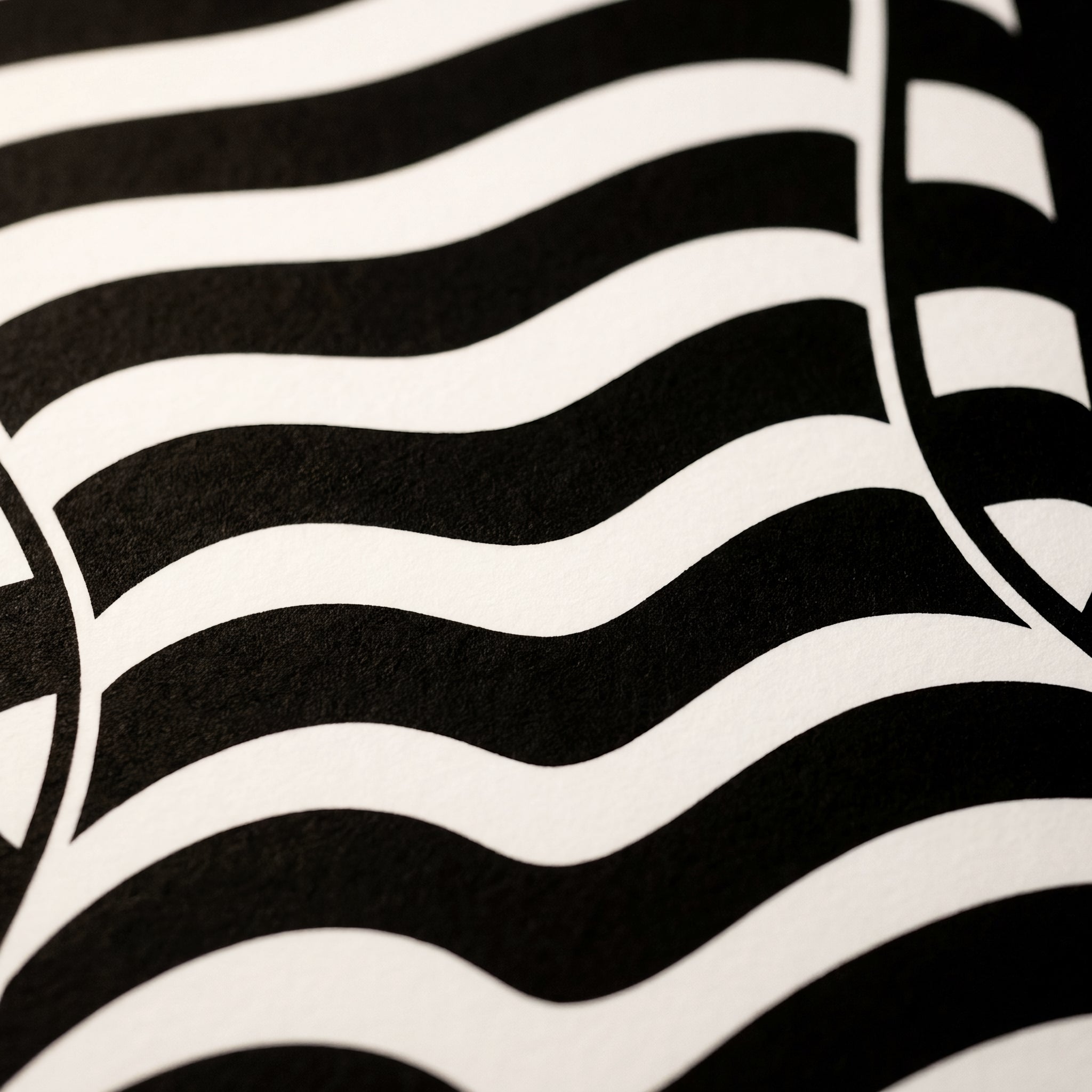 CURVES | Abstract Female Silhouette Op Art Print | B&W Minimalist Wall Art