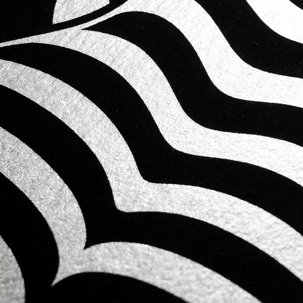 CURVES | Abstract Female Silhouette Op Art Print | B&W Minimalist Wall Art