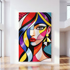 DIVA | Modern Cubism Female Portrait Wall Art | Luxury Decor Pop Art Print