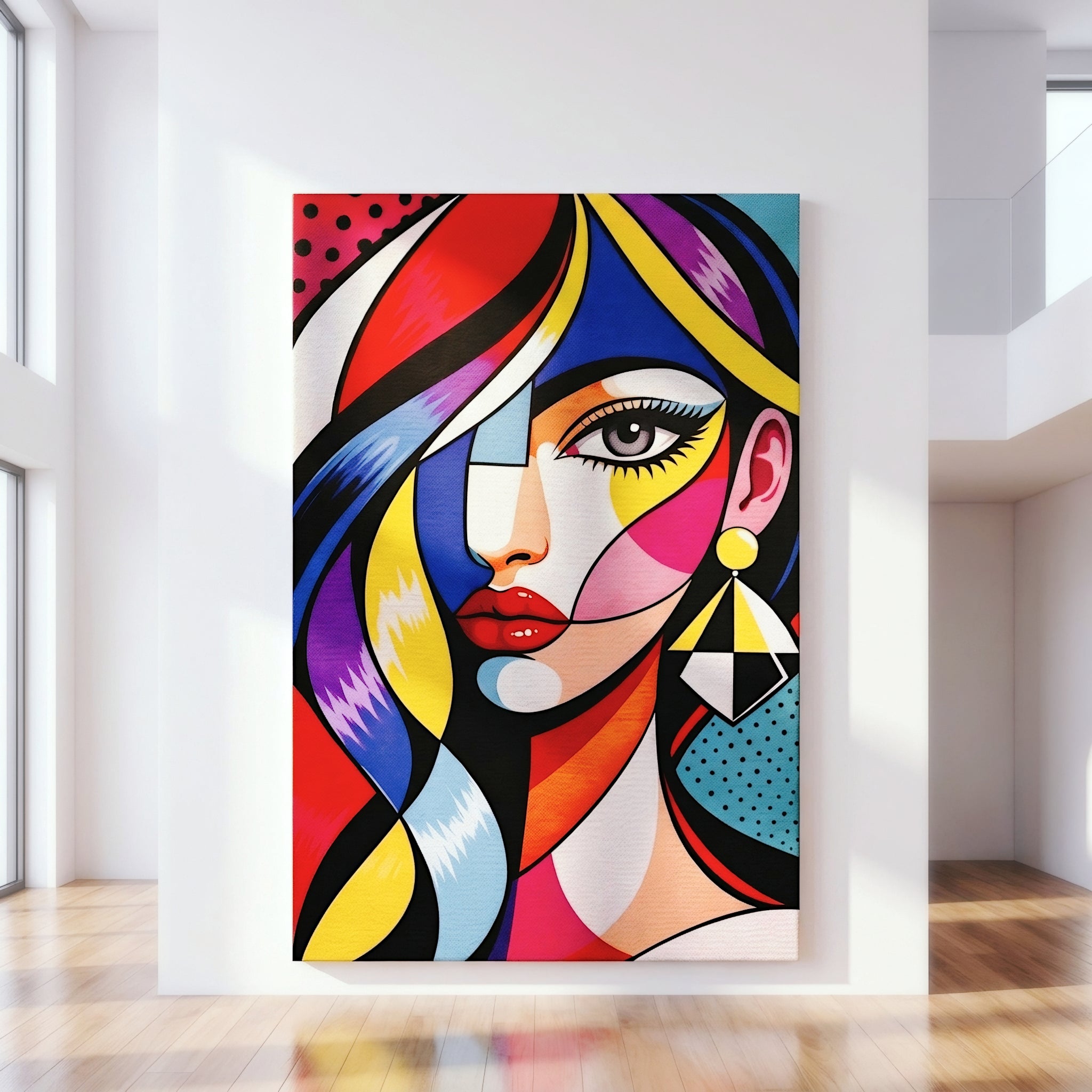 DIVA | Modern Cubism Female Portrait Wall Art | Luxury Decor Pop Art Print