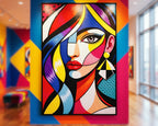 DIVA | Modern Cubism Female Portrait Wall Art | Luxury Decor Pop Art Print