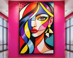 DIVA | Modern Cubism Female Portrait Wall Art | Luxury Decor Pop Art Print