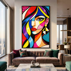 DIVA | Modern Cubism Female Portrait Wall Art | Luxury Decor Pop Art Print