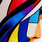 DIVA | Modern Cubism Female Portrait Pop Art | Vibrant Multi-Print Wall Art