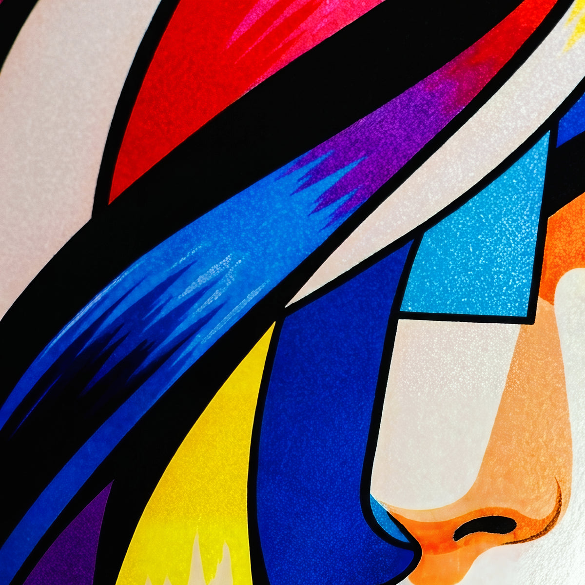 DIVA | Modern Cubism Female Portrait Pop Art | Vibrant Multi-Print Wall Art