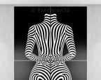 ECHELON | Minimalist Striped Abstract Female Op Art | Brutalist Multi-Print Wall Art