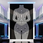 ECHELON | Minimalist Striped Abstract Female Op Art | Brutalist Multi-Print Wall Art