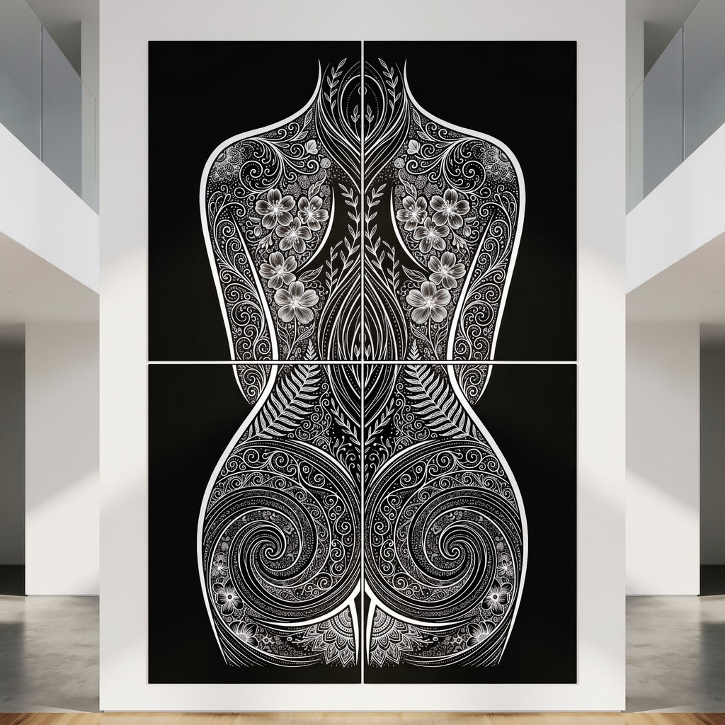 EDEN | Minimalist Botanical Female Body Op Art | Multi-Print Luxury Wall Art