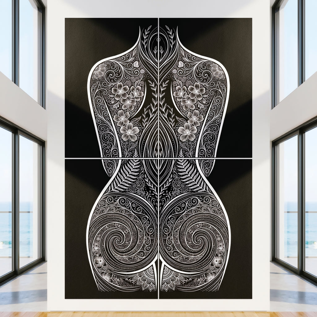 EDEN | Minimalist Botanical Female Body Op Art | Multi-Print Luxury Wall Art