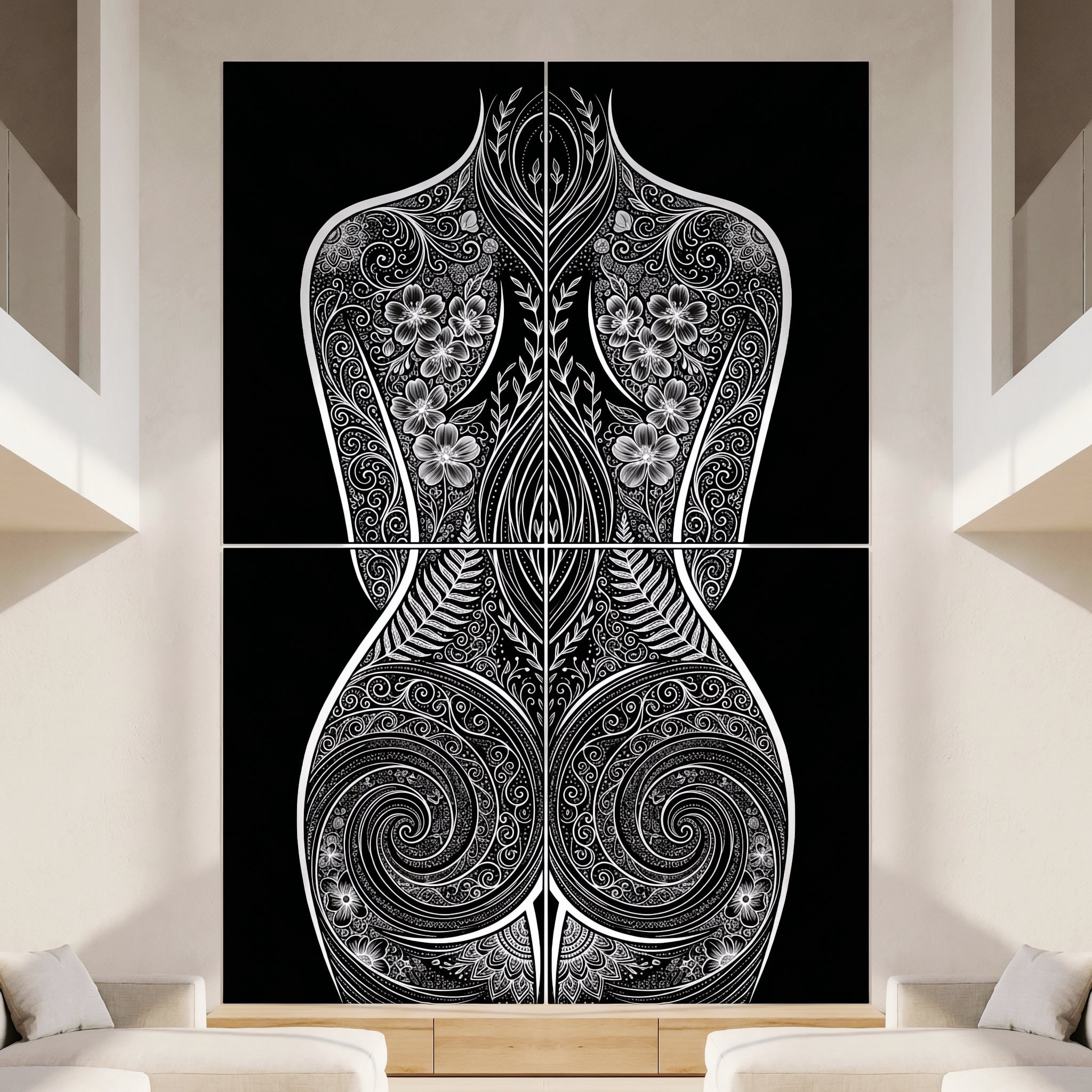 EDEN | Minimalist Botanical Female Body Op Art | Multi-Print Luxury Wall Art