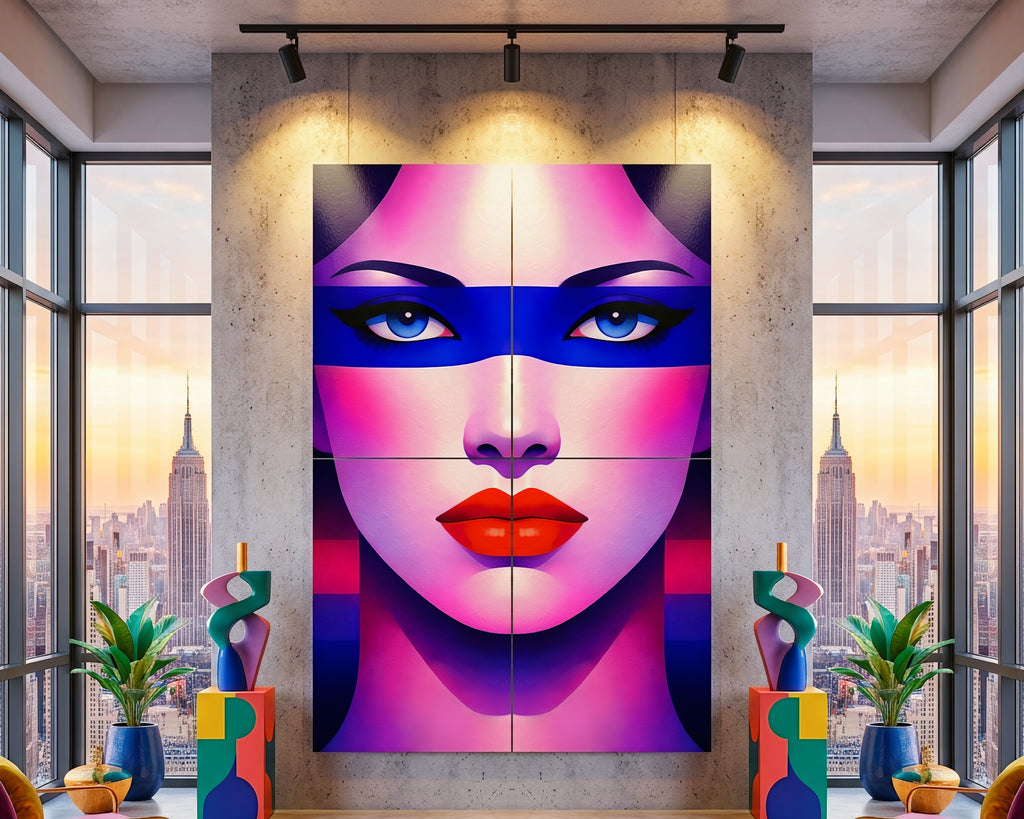 ELECTRA | Retro Female Portrait Pop Art | 8K Single - 32K Multi-Print Luxury Wall Decor