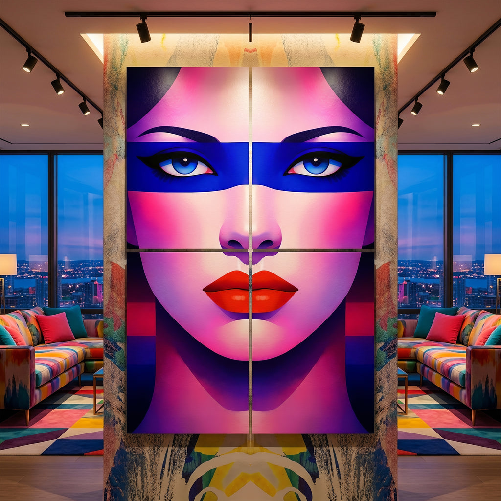 ELECTRA | Retro Female Portrait Pop Art | 8K Single - 32K Multi-Print Luxury Wall Decor