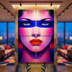 ELECTRA | Retro Female Portrait Pop Art | 8K Single - 32K Multi-Print Luxury Wall Decor