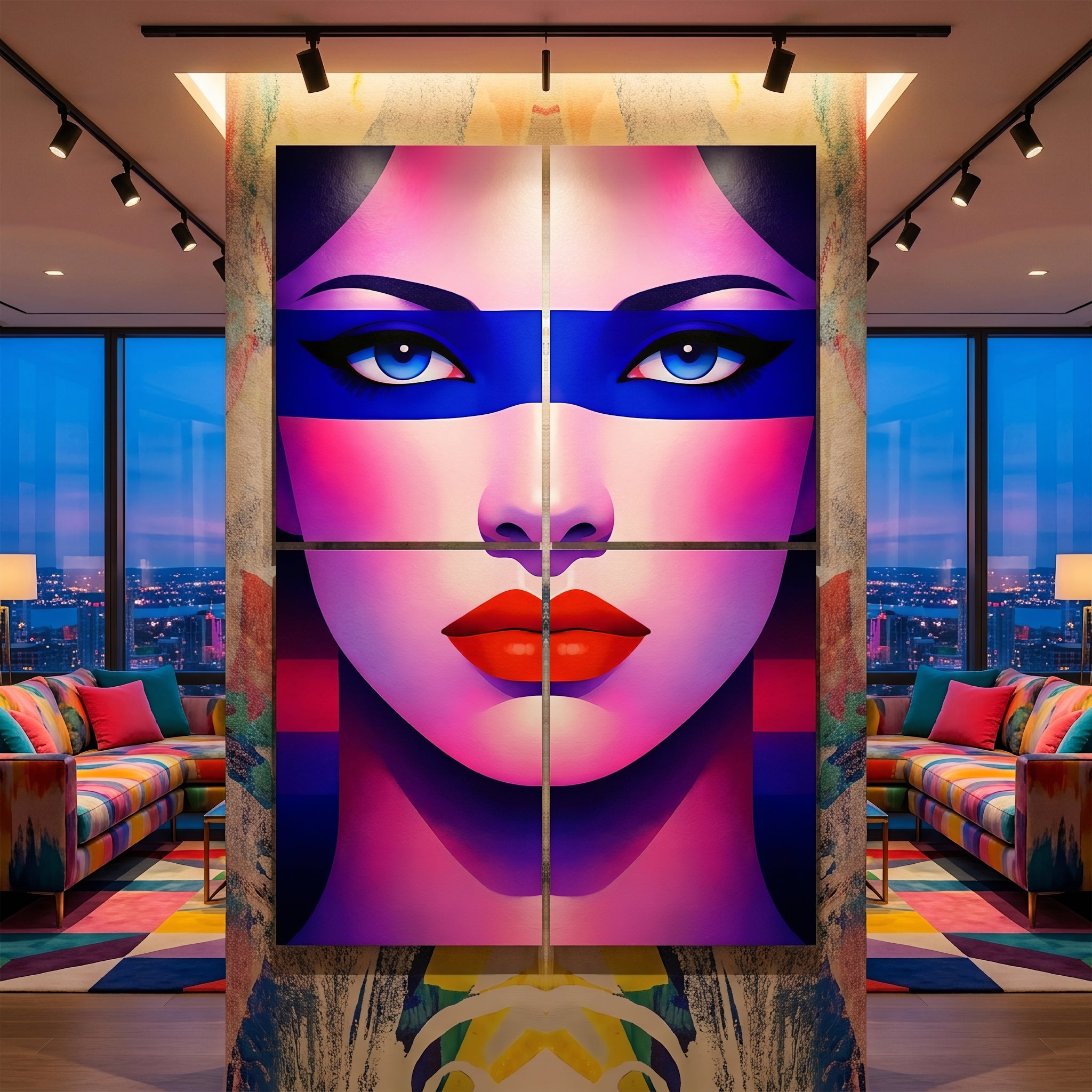 ELECTRA | Retro Female Portrait Pop Art | 8K Single - 32K Multi-Print Luxury Wall Decor