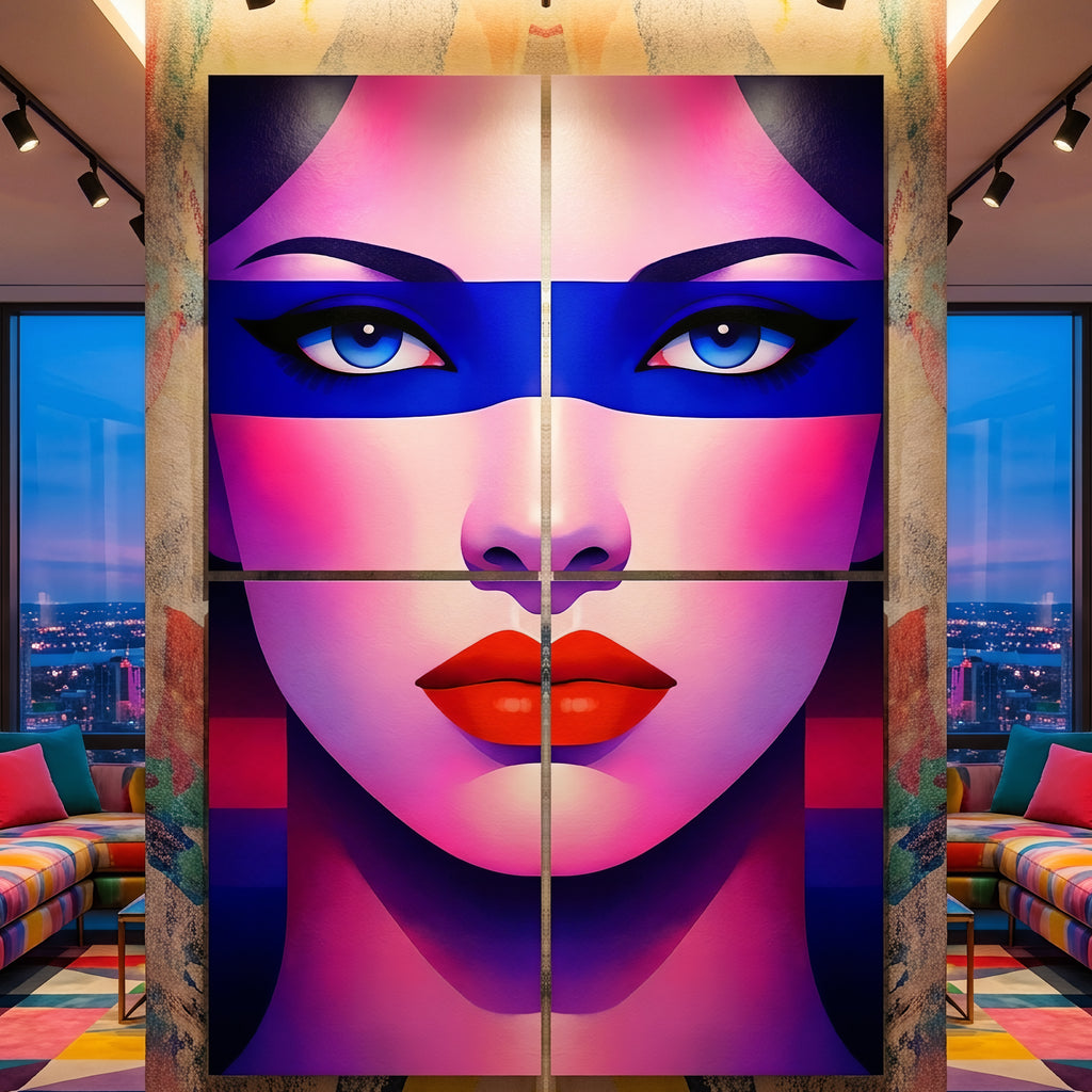 ELECTRA | Retro Female Portrait Pop Art | 8K Single - 32K Multi-Print Luxury Wall Decor